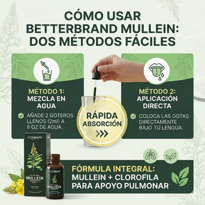 Gotas de Gordolobo - Desintoxicación Pulmonar & Salud Respiratoria