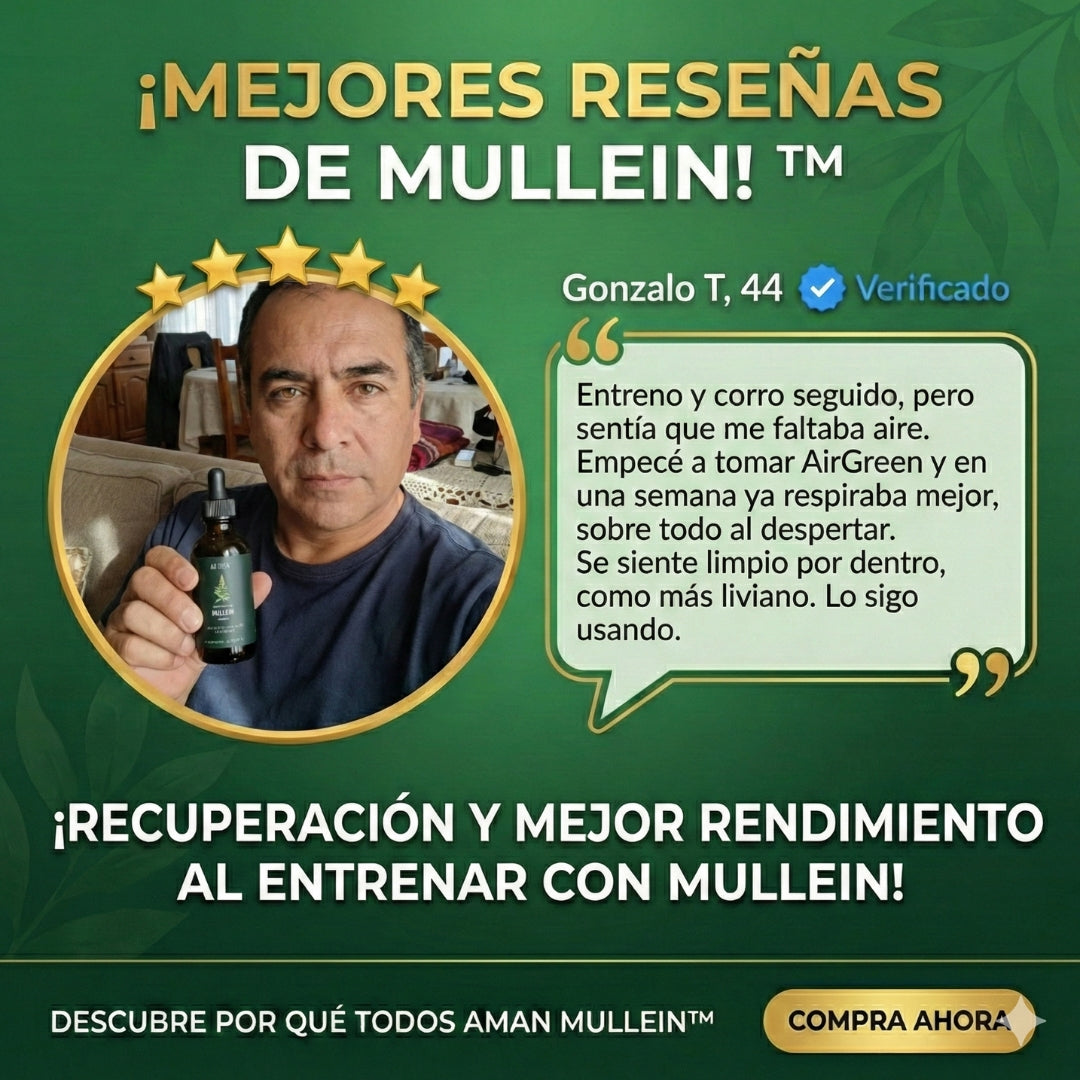 Gotas de Gordolobo - Desintoxicación Pulmonar & Salud Respiratoria