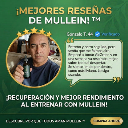 Gotas de Gordolobo - Desintoxicación Pulmonar & Salud Respiratoria