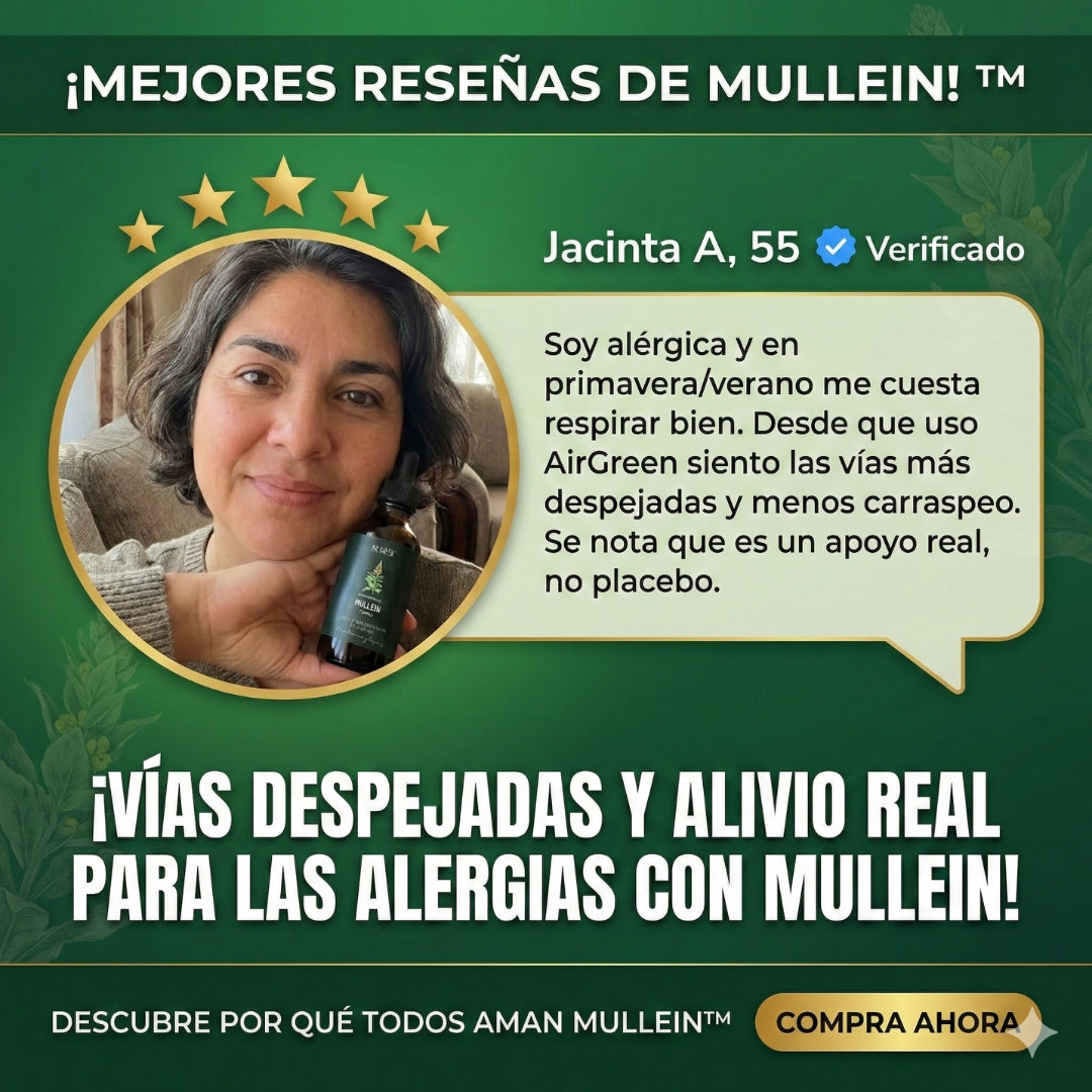 Gotas de Gordolobo - Desintoxicación Pulmonar & Salud Respiratoria