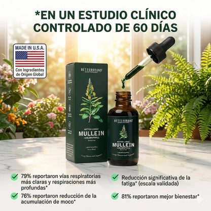 Gotas de Gordolobo - Desintoxicación Pulmonar & Salud Respiratoria