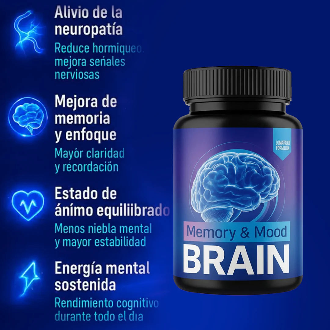 (COMPRA 1 Y LLEVATE 3) Neuro Brain 180 Caps - Alivio Natural de Neuropatia