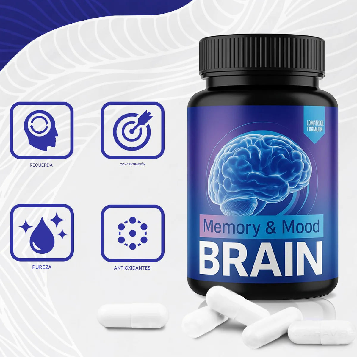 (COMPRA 1 Y LLEVATE 3) Neuro Brain 180 Caps - Alivio Natural de Neuropatia