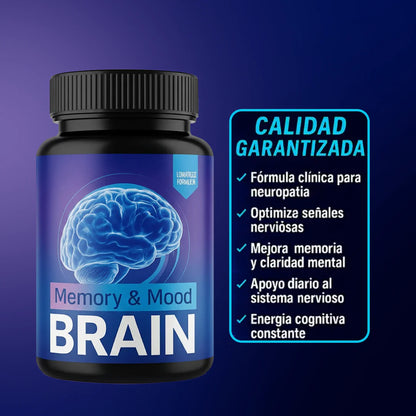 (COMPRA 1 Y LLEVATE 3) Neuro Brain 180 Caps - Alivio Natural de Neuropatia