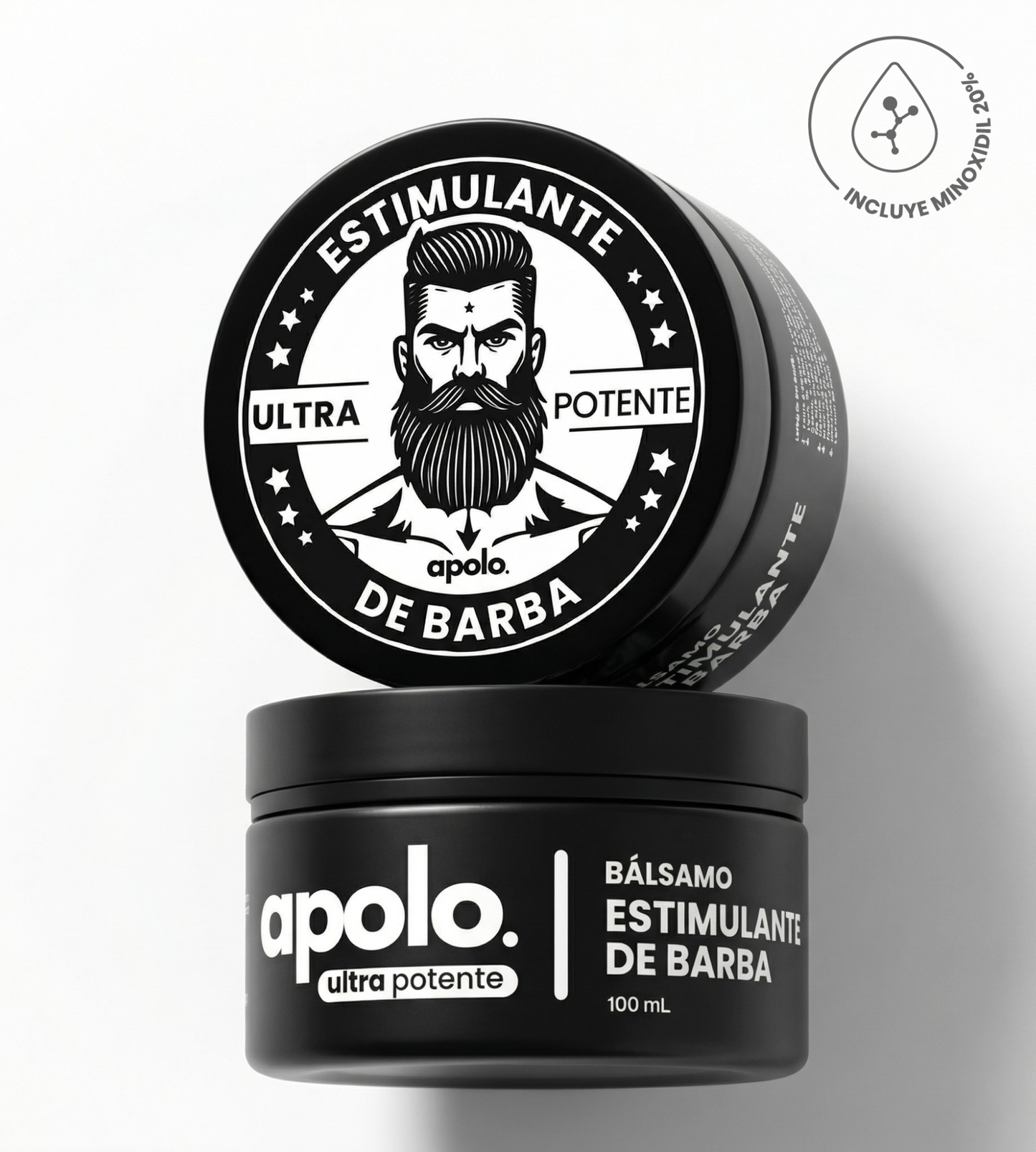 (COMPRA 1 Y LLEVATE 2) Bálsamo para Crecimiento de Barba Ultra Potente con Minoxidil 20%