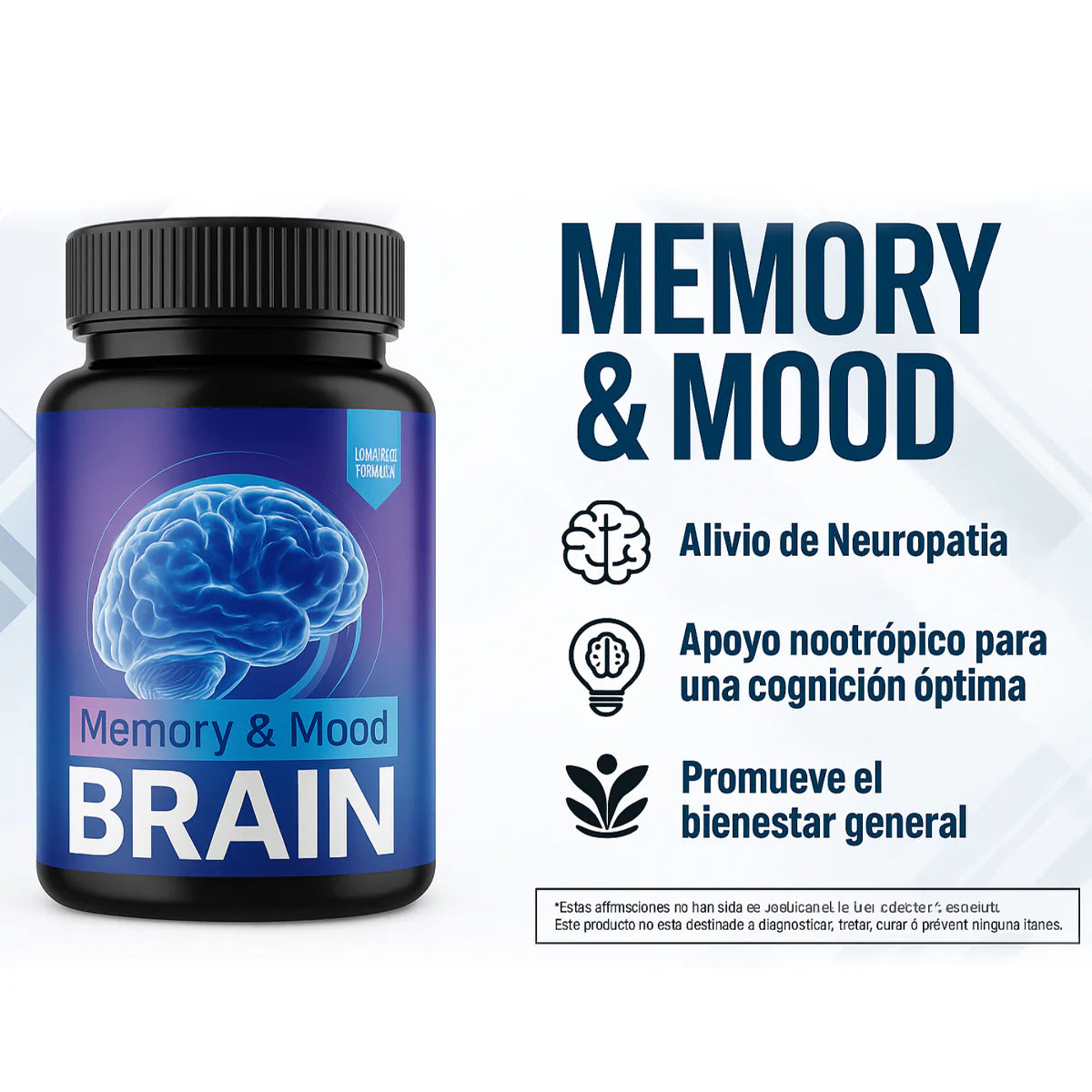 (COMPRA 1 Y LLEVATE 3) Neuro Brain 180 Caps - Alivio Natural de Neuropatia
