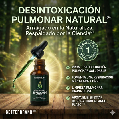 Gotas de Gordolobo - Desintoxicación Pulmonar & Salud Respiratoria
