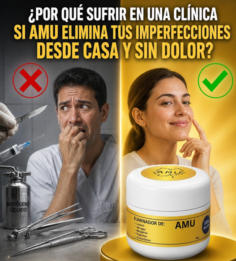 Crema Amu eliminador de verrugas, lunares, mexquinos, piojos y acrocordones