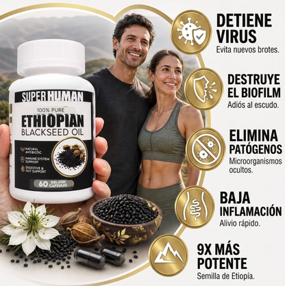 SEMILLA NEGRA ETÍOPE - Elimina Parásitos y apoyo avanzado para la Bienestar Diario