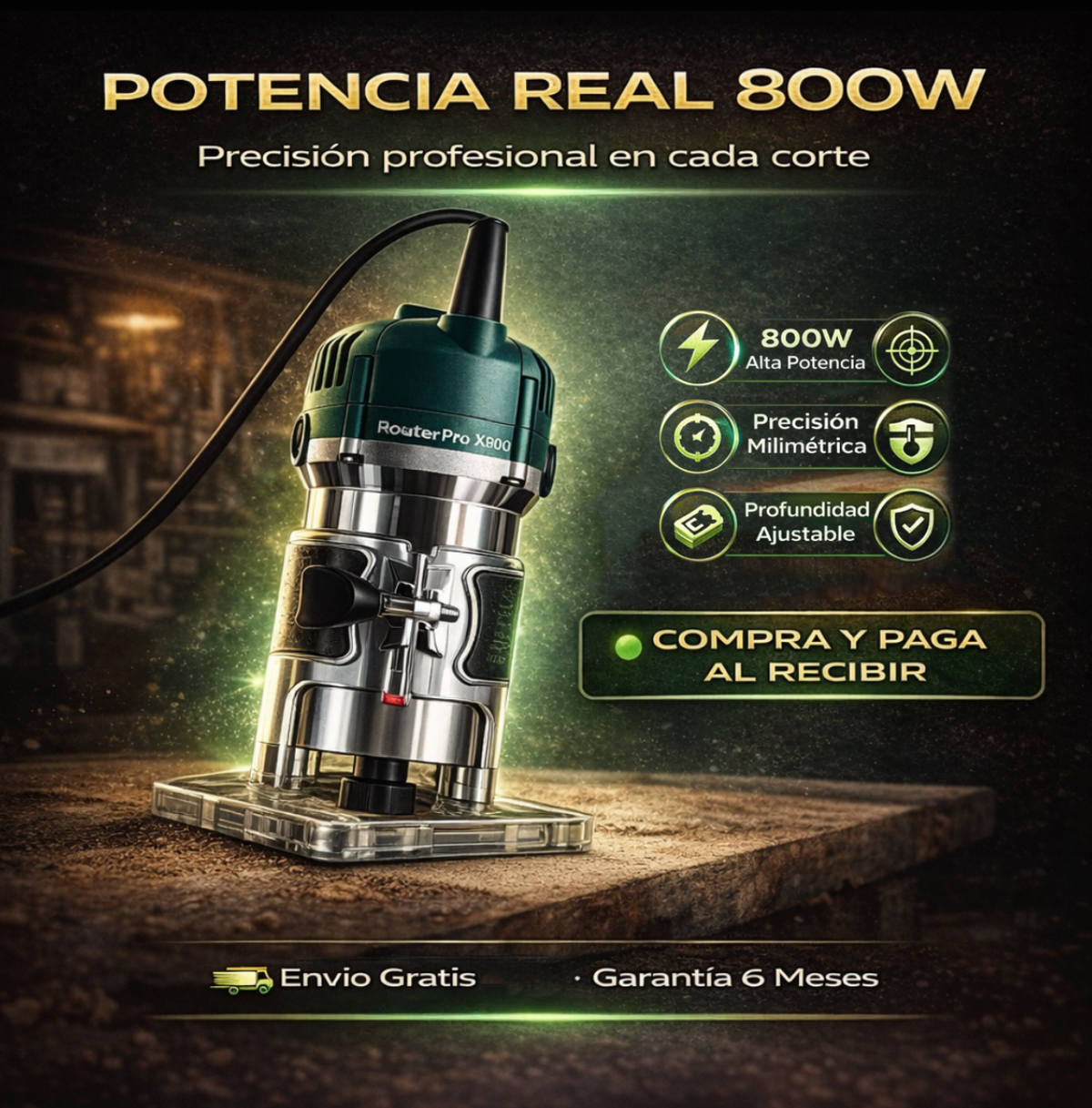 NUEVO ROUTERPRO X800 - Potencia y corte profesional en segundos