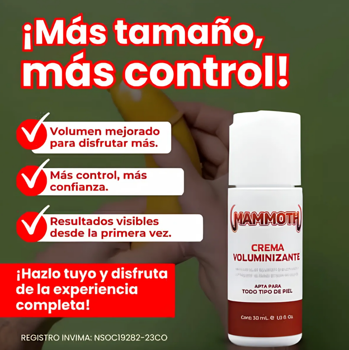 MAMMOTH — Crema Íntima Masculina