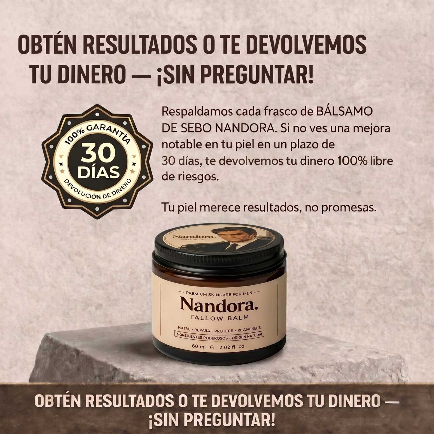 Crema de sebo de res Nandora  para la defensa contra las arrugas - versión  2.0